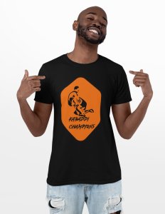 Kabaddi Champions - Black - Printed - Sports cool Men's T-shirt