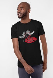Road racing -Wings- Black - Printed - Sports cool Men's T-shirt