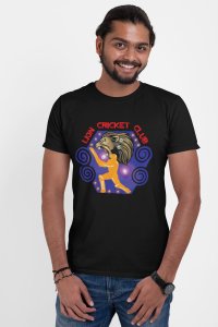 Lion cricket club - Black - Printed - Sports cool Men's T-shirt