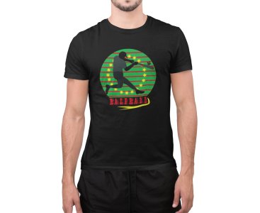 Baseball - Black - Printed - Sports cool Men's T-shirt