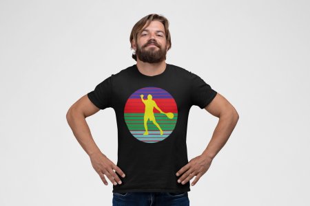 Tennis - Black - Printed - Sports cool Men's T-shirt