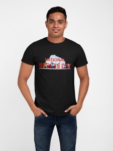 National Sports day - Black - Printed - Sports cool Men's T-shirt