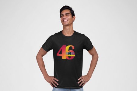 46 Rider - Black - Printed - Sports cool Men's T-shirt