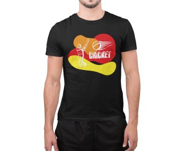 Cricket - Batsman Illustration - Black - Printed - Sports cool Men's T-shirt
