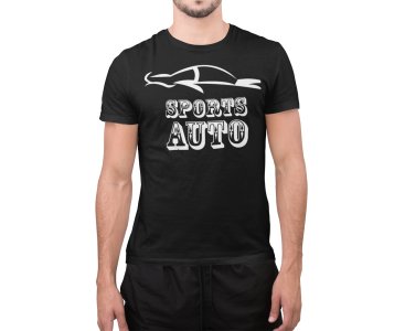 Sports Auto - Black - Printed - Sports cool Men's T-shirt