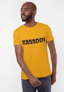 Kabaddi - Yellow - Printed - Sports cool Men's T-shirt