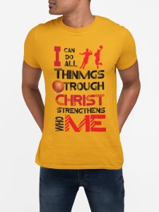 I can do all - Yellow - Printed - Sports cool Men's T-shirt