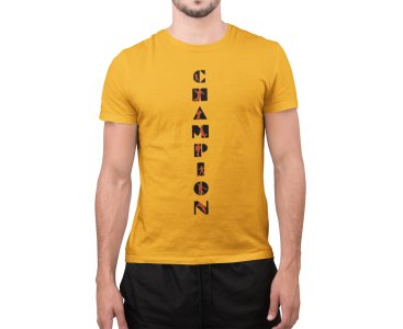 Football Champion - Yellow - Printed - Sports cool Men's T-shirt