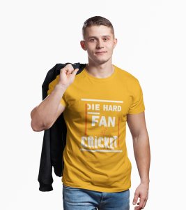 Die hard fan of Cricket - Yellow - Printed - Sports cool Men's T-shirt