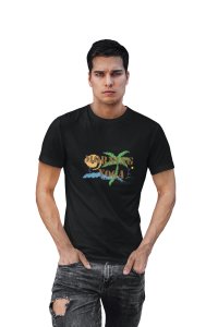 Morning Yoga - Black - Comfortable Yoga T-shirts for Yoga Printed Men's T-shirts (Medium, Black)