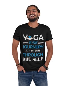 Journey of the slef - Black - Comfortable Yoga T-shirts for Yoga Printed Men's T-shirts Black