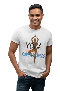Yoga gives you power - White - Comfortable Yoga T-shirts for Yoga Printed Men's T-shirts White