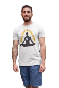 Yoga Heals the soul - White - Comfortable Yoga T-shirts for Yoga Printed Men's T-shirts White