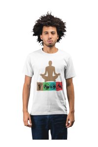 Yoga - White - Comfortable Yoga T-shirts for Yoga Printed Men's T-shirts White