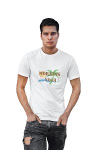Morning Yoga - White - Comfortable Yoga T-shirts for Yoga Printed Men's T-shirts White
