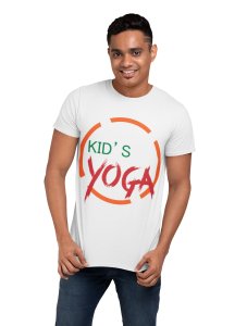 Kid's Yoga - White - Comfortable Yoga T-shirts for Yoga Printed Men's T-shirts White