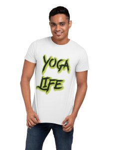 Yoga Life - White - Comfortable Yoga T-shirts for Yoga Printed Men's T-shirts White