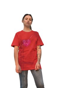 Woolen Heart Red-Printed T-Shirts