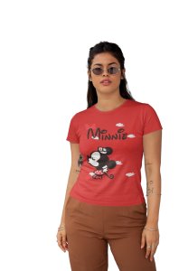 Minnie Cartoon Red- Printed T-Shirts