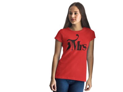 Plain Mrs. Printed Super Comfy Red -Printed T-Shirts