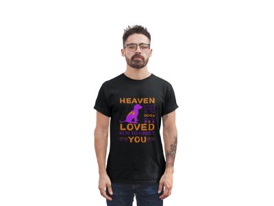 Dog lover's heaven - printed stylish maroon cotton tshirt- tshirts for men