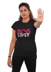 Dog lover - Black-printed cotton t-shirt - comfortable, stylish