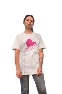 Heart in Hand WhitePrinted T-Shirts