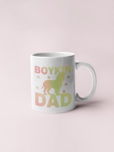 Boykin dad   - pets themed printed ceramic white coffee and tea mugs/ cups for pets lover people