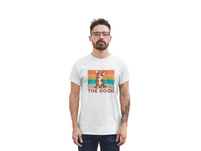 The dood - printed stylish White cotton tshirt- tshirts for men