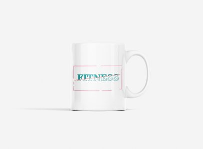 Six Pack Coming Soon, Scribbled letters - gym themed printed ceramic white coffee and tea mugs/ cups for gym lovers