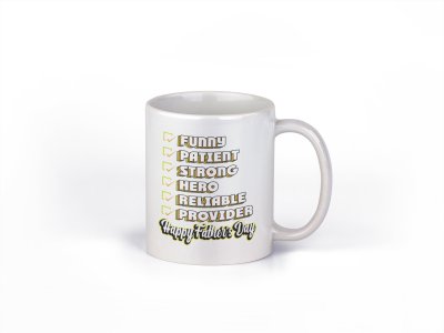 Happy fathers day - family themed printed ceramic white coffee and tea mugs/ cups