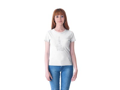 Tabla -White - Women's - printed T-shirt - comfortable round neck Cotton