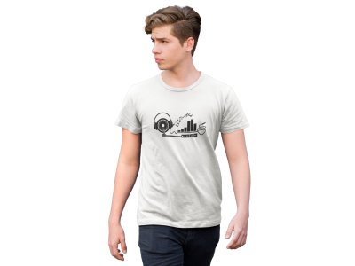 Bar Diagram Muiscal instrument- White - Men's - printed T-shirt - comfortable round neck Cotton
