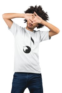 Music Nodes- White - Men's - printed T-shirt - comfortable round neck Cotton