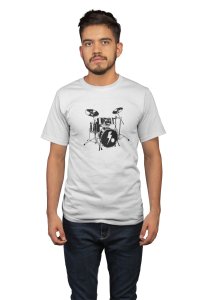 Durm Set- White - Men's - printed T-shirt - comfortable round neck Cotton