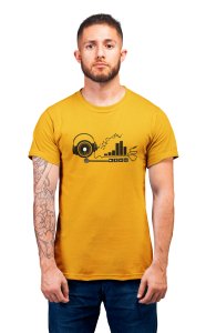 Bar Diagram Muiscal instrument-Yellow - Men's - printed T-shirt - comfortable round neck Cotton