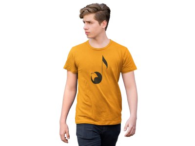 Music Nodes-Yellow - Men's - printed T-shirt - comfortable round neck Cotton