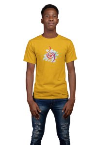 Musical instrument (BG White )-Yellow - Men's - printed T-shirt - comfortable round neck Cotton