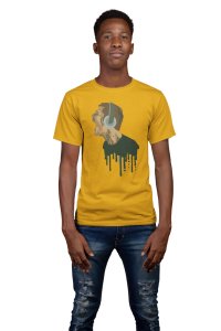 Intense music-Yellow - Men's - printed T-shirt - comfortable round neck Cotton