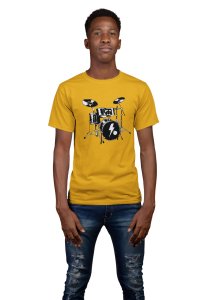 Durm Set-Yellow - Men's - printed T-shirt - comfortable round neck Cotton