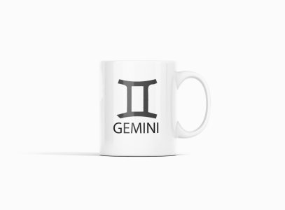 Gemini - zodiac themed printed ceramic white coffee and tea mugs/ cups for astrology lovers
