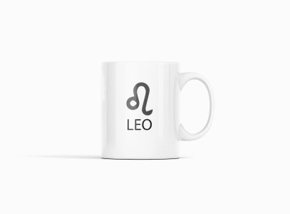 Leo - zodiac themed printed ceramic white coffee and tea mugs/ cups for astrology lovers