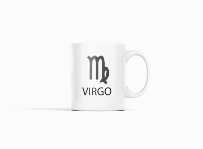 Virgo - zodiac themed printed ceramic white coffee and tea mugs/ cups for astrology lovers