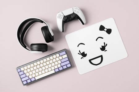 Pretty Girl Emoji- Emoji Printed Mousepad For Emoji Lovers