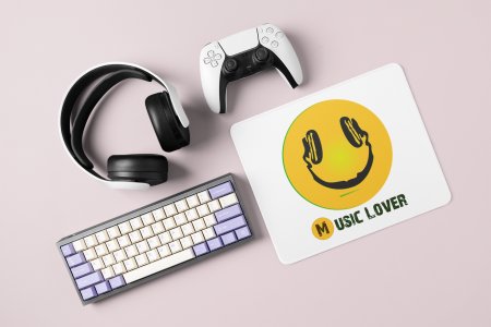 Smile with a Headphone- Emoji Printed Mousepad For Emoji Lovers