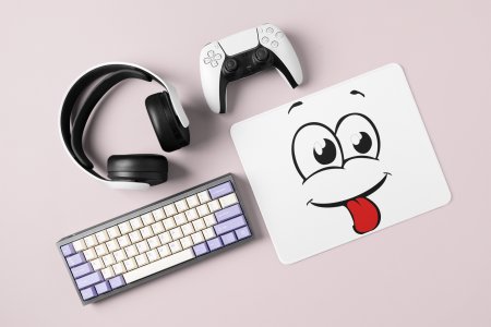 Baby Tongue Emoji - Emoji Printed Mousepad For Emoji Lovers