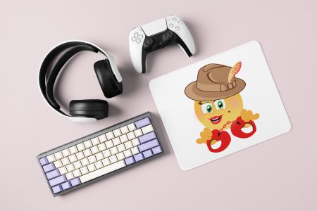 See The Handcuff Emoji- Emoji Printed Mousepad For Emoji Lovers
