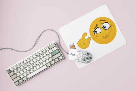 A Cup of Tea for Me- Emoji Printed Mousepad For Emoji Lovers