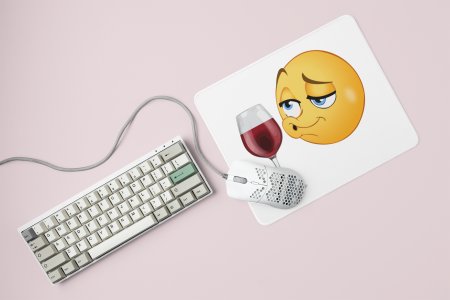 Whisky is Risky Emoji- Emoji Printed Mousepad For Emoji Lovers