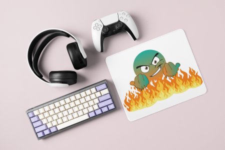 Come On, Cross The Fire Emoji- Emoji Printed Mousepad For Emoji Lovers